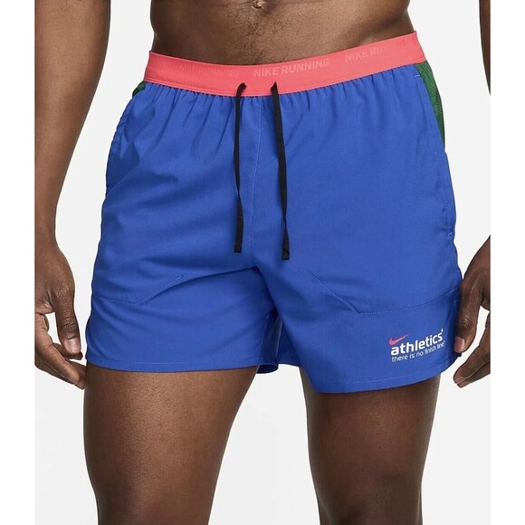 Nike Stride Dri-FIT 5" Brief Lined Running Shorts Blue  Men's XXL HF4562-480 NEW - Picture 1 of 9